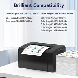 067 Toner Cartridges Set Compatible Replacement for Canon 067 067H Cartridge Works with Canon Color imageCLASS MF656Cdw MF654Cdw MF653Cdw LBP632Cdw LBP633Cdw MF650C LBP630C Series Printer 4-Pack