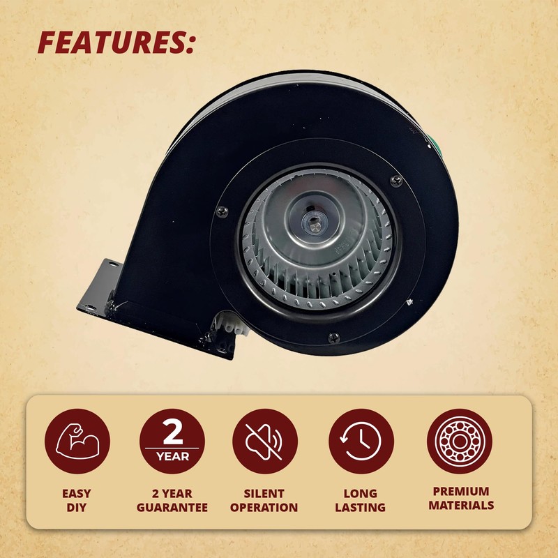 Pellethead Replacement Napoleon & Timberwolf Convection Fan Distribution Room Air