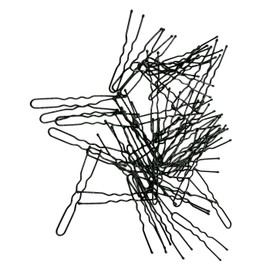 HAARallerliebst® Hair Pins Black Pack of 50, 5 cm Including Storage Box - U Shape Hair Clips - Hair Forks for Women Girls, Hair Pin Hair Accessories (Black; Box Colour: Pink)