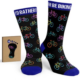 VICRAZY Cycling Socks - Gifts for Cyclists, Best Cycling Socks for Men –, Biking Accessories, Bike Gear, Mountain Bike Accessories, and Funny Biker Gifts for Men Who Love Riding and Adventure