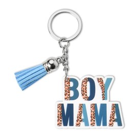 Mom Birthday Keychain for Mothers - Gifts from Son for New Moms, Pregnant Women, Friends - Mama's Boy Keychain