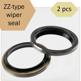 AERZETIX - C77090 - Set of 2 Simple Stripping Seals in "ZZ" for Hydraulic Cylinders with Shaft Diameter 40 mm - Outer Diameter 50 mm - Made of NBR Rubber