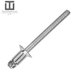 Techtanium® Blind Rivets 4.8 x 12 mm Countersunk Head A2 Stainless Steel (Pack of 50) | Pop Rivets | Countersunk Rivets | DIN 7337