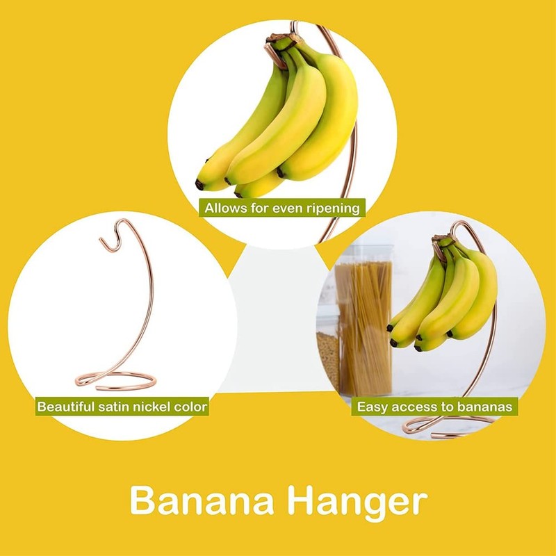 Micvtve Banana Holder Modern Banana Hanger Tree Stand Hook for