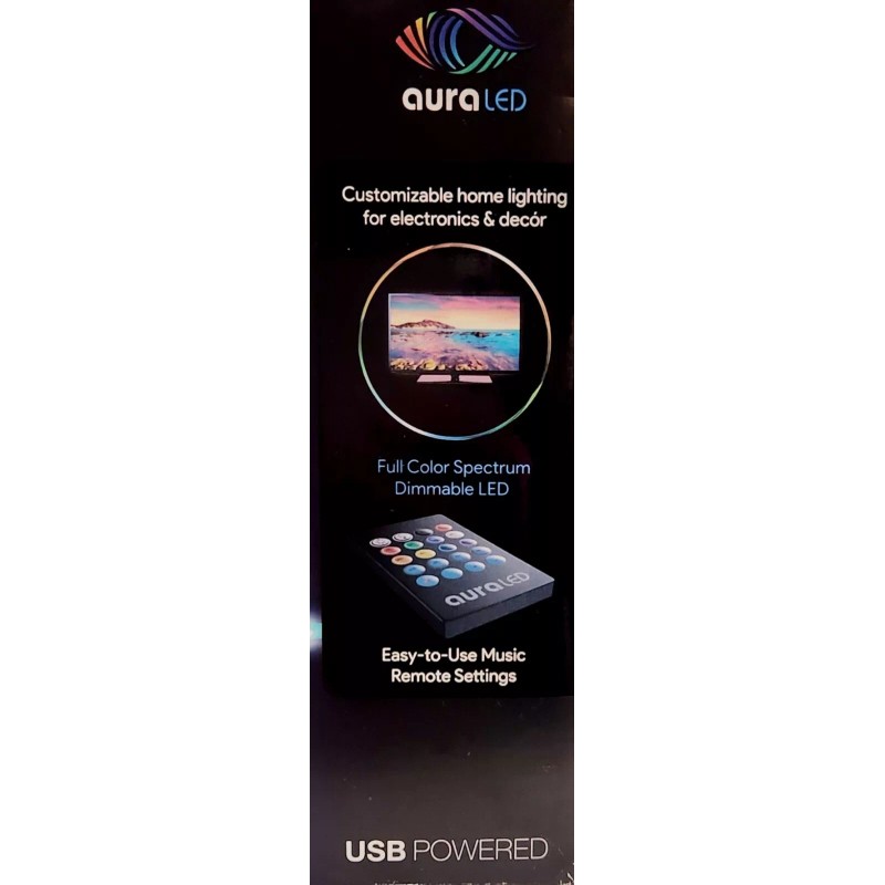 Tzumi Aura LED ColorStrip Lights, 16 Feet, USB Power Easy-To