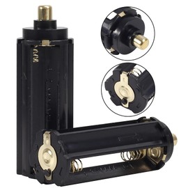 Coliao 10pcs AAA Battery Holder Adapter Black Cylindrical Battery Storage Case Holder for 3 x 1.5V AAA Batteries for 18650 Flashlight Torch