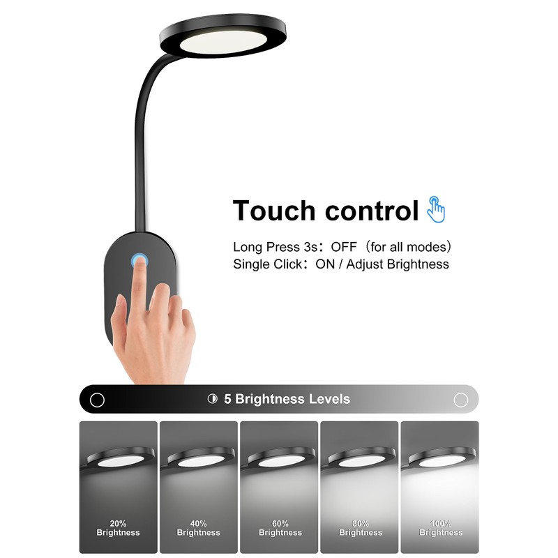 deeloop LED Wall Mounted Reading Light for Bed, Book Light
