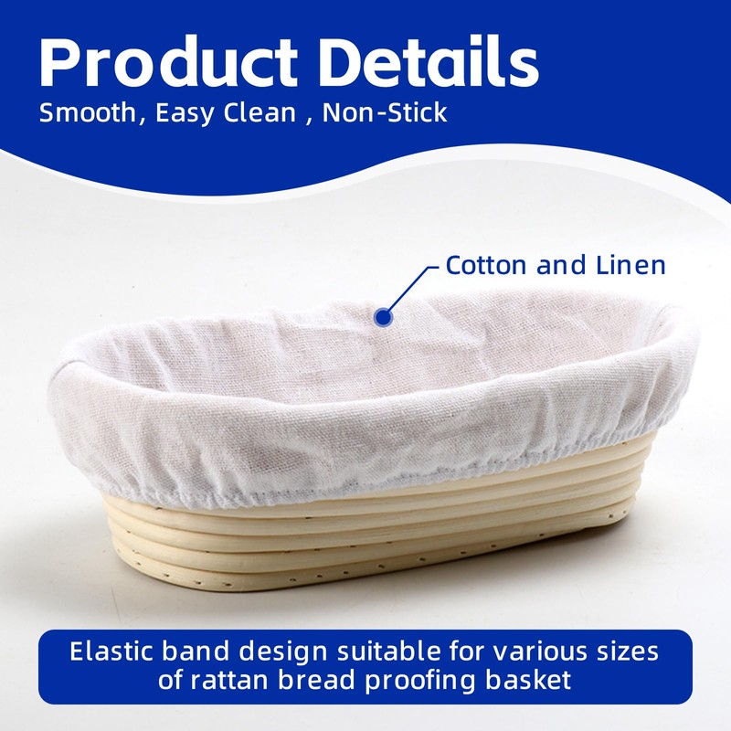 6pcs White Linen Liner Cloth Cover Fit 8" 9" 10"