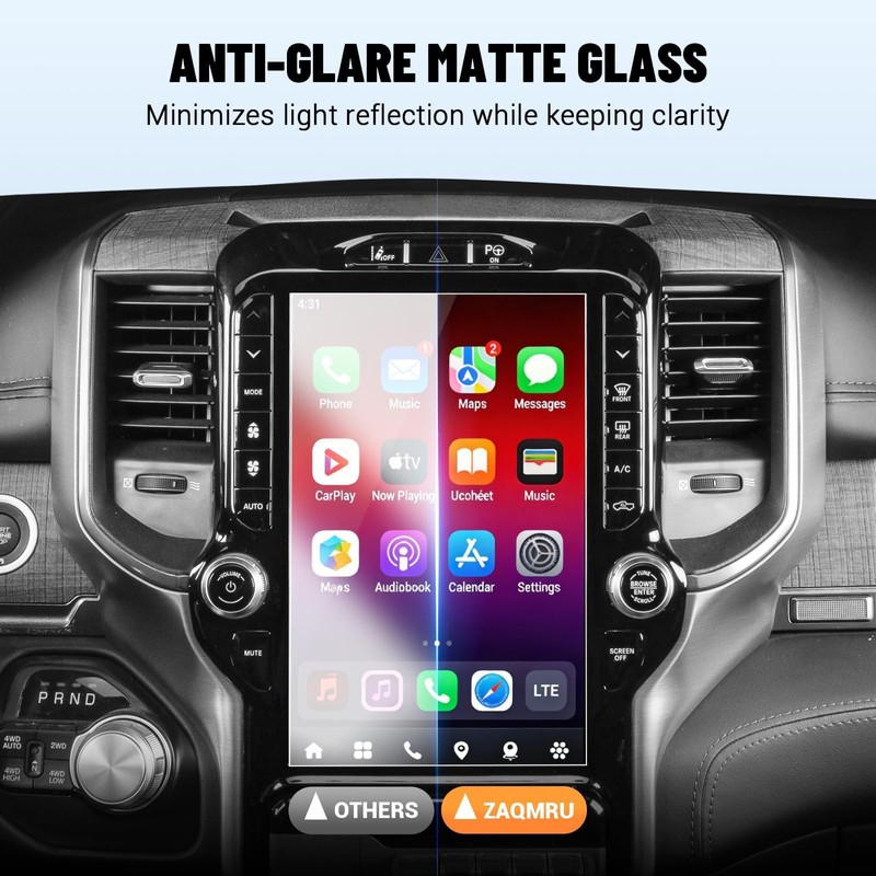 Zaqmru 12 Inch Screen Protector for Dodge Ram 2019-2025 2026,