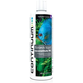 Continuum Aquatics Flora Viv Reconstitute RO - Mineral Element Water Conditioner for Distilled, Reverse Osmosis, or Deionized Water for use in Freshwater and Planted Aquariums, 500-ml (QRRL500)