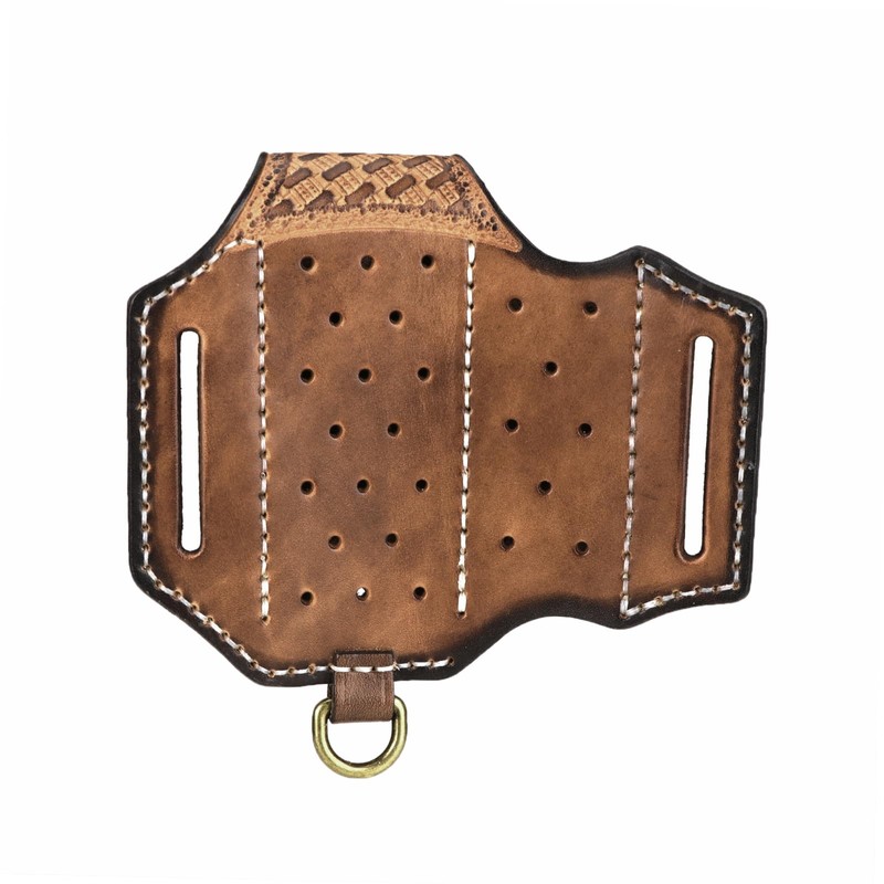 Tourbon Men's EDC Leather Pouch for Belt Multitool Sheath Folding