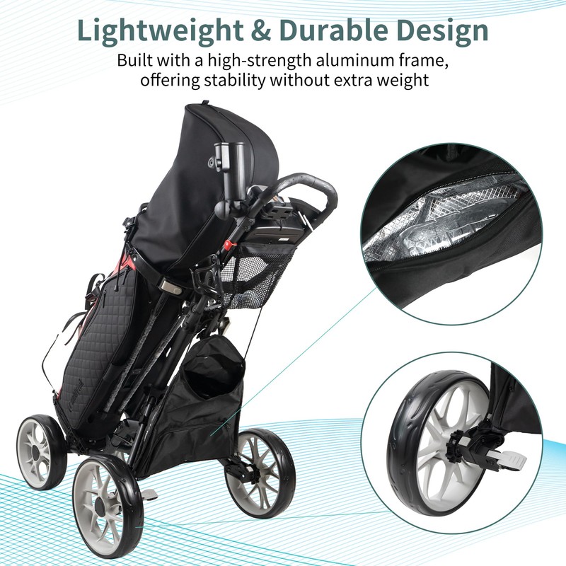 Caddytek CaddyCruiser ONE V8 4 Wheel Golf Push Cart -