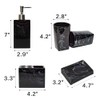 5-Piece Bathroom Counter Top Accessory Set - Dispenser for Liquid
