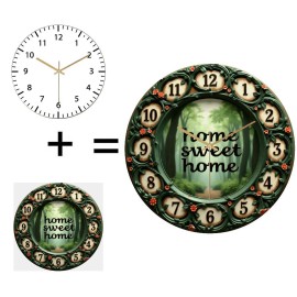 12 Inch Round Wall Clock with Luminous Hands and Markers for Low-Light Visibilitysheet size: 12 in, color: White