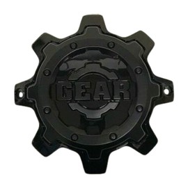 Gear Alloy Gloss Black with Satin Black Overlay Wheel Center Cap C-741-2