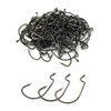 Freell 100pcs Offset Hooks #6 Worm Hooks Black Bass Rockfish