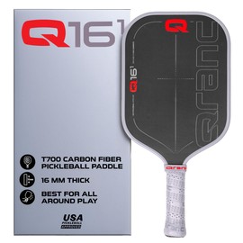 QRANC Q16-1 Pro T700 Pickleball Paddle, Carbon Fiber Pickleball Paddle and Glass Fiber, with PP Honeycomb Core, Pickle Ball Paddles, USAPA Approved, 16mm Size