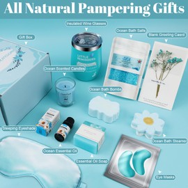 Pearshek Pamper Gifts for Women, Gifts for Women Birthday Unique, Bath Sets Relaxation Spa, Get Well Soon, Self Care Package for Her Ideas for Siste, Ladies, Friend, Mothers Day (Chamomile)