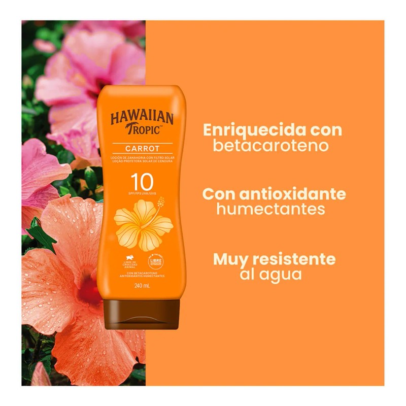 Protector Solar Hawaiian Tropic Carrot Fps Loción 240