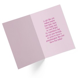 1Up Greetings Valentines Day Cards for Granddaughter, Grandchild, or Kid with Envelope - Cute Pink Kitty Cat Cartoon Valentine Card | 5”x7.5” | (Single Card)