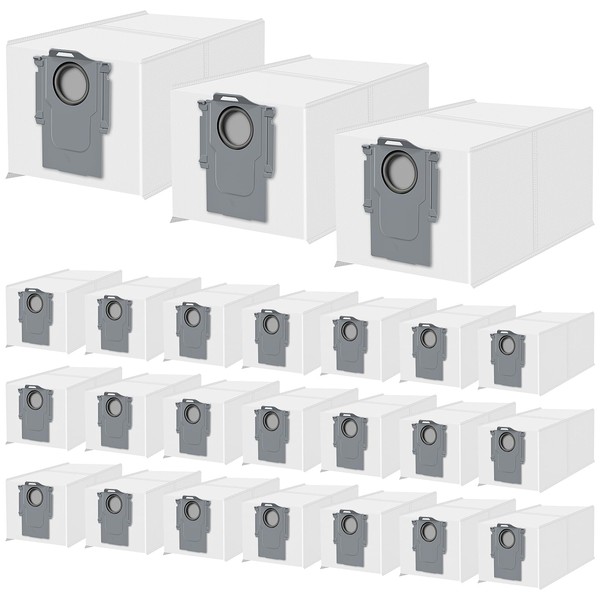 24 Pack Dust Bags for Roborock Saros 10/10R/Q Revo/Qrevo S/Qrevo