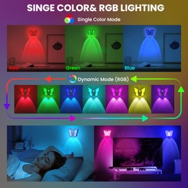 LOFTEK Motion Sensor Night Light, Rechargeable Night Light, Color Change & Dimmable, Portable & Wireless Stick-On Light for Wall, Stair, Bathroom, Hallway, Kid's Bedroom, Outdoor Camping, Yellow of 4