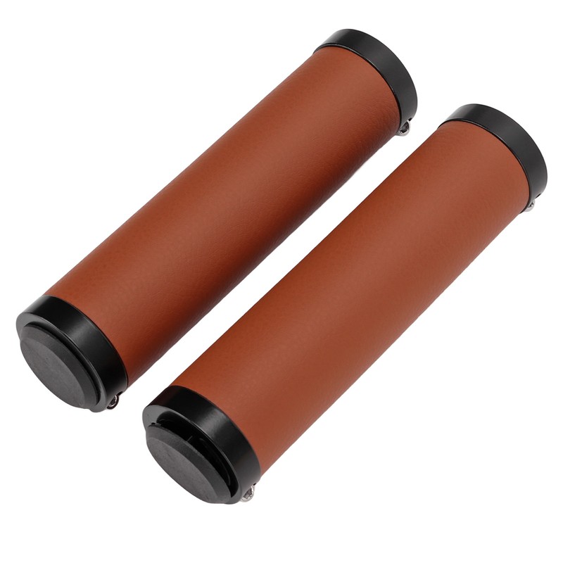 Bike Grips Shockproof Prevent Slip Soft Fiber Leather Handlebar Grips