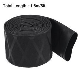 sourcing map Heat Shrink Tubing, 30 mm Diameter, 50 mm, Flat Width, Shrink Ratio 1.7:1, Double-Walled Heat Shrink Tubing, with Mesh Pattern, 1.6 m Length, Waterproof, PE, Heat