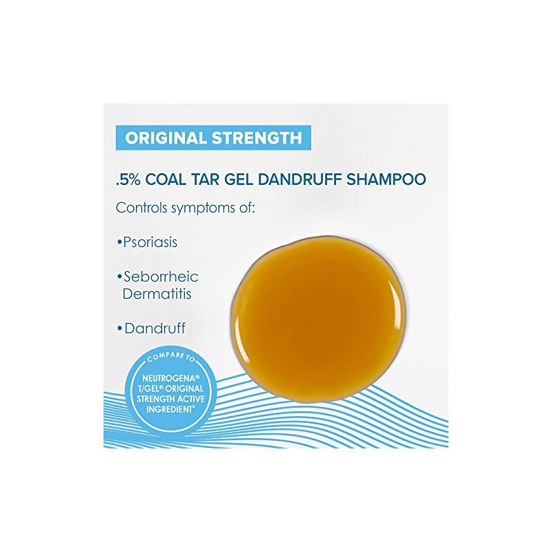 TrueReal Therapeutic Plus Tar Gel Anti-Dandruff Shampoo 0.5 Coal Tar,