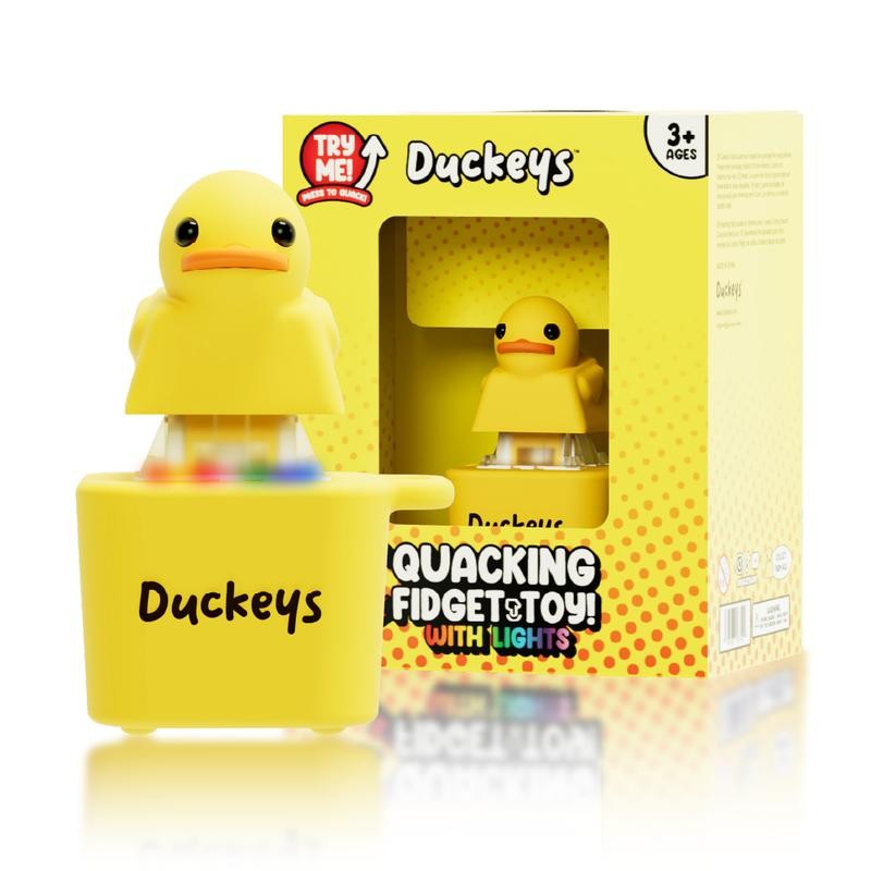 Quackey - Fidget Toy that Quacks! Duck Quacking Keychain, Funny