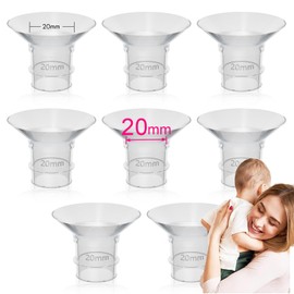 LOZAEVE 20mm Flange Insert Compatible with 24mm Flange/Shield of Breast Pumps, for Momcozy S9 Pro S10 S12 Pro Medela Spectra Elvie Stride TSRETE S18 S21 S23 Bellababy kmaier NCVI MomMed BIOBOO