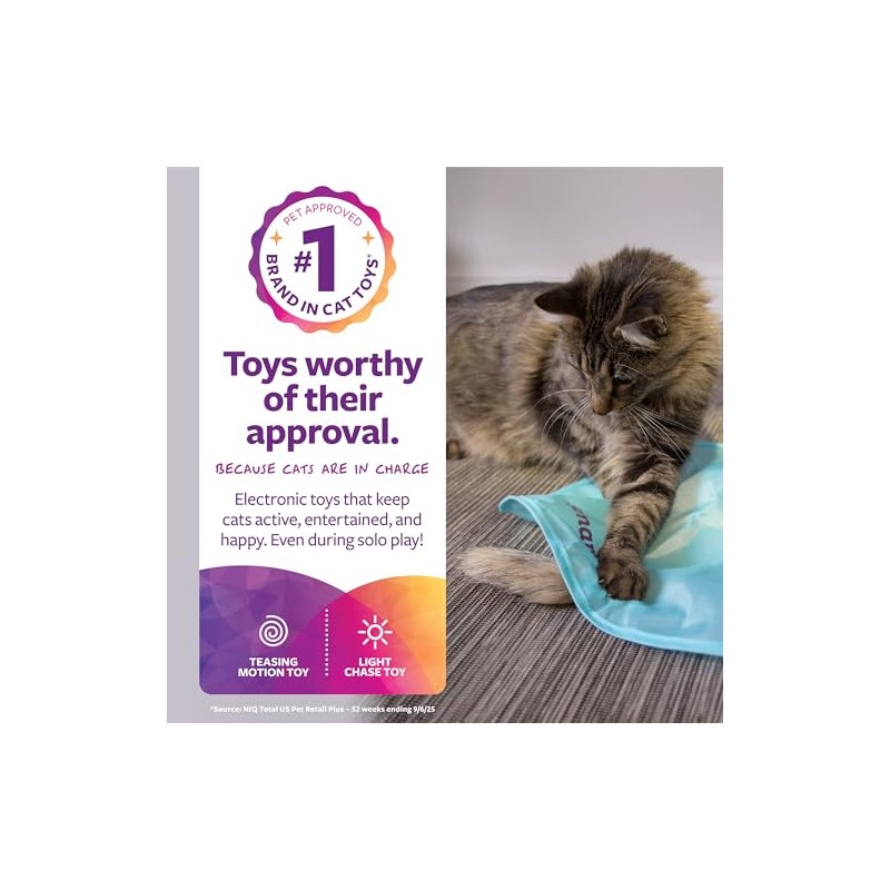 SmartyKat Electronic Motion Juguetes para Gatos, Persecución en Caliente, Azul