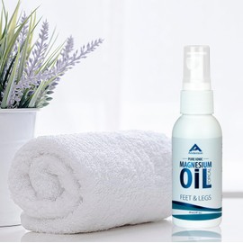 Magnesium Oil Spray for Feet and Legs | Made in The USA | Topical Ionic Magnesium Chloride Lotion for Body Joints | Promotes Relaxation, Relief from Muscle Cramps, 3oz