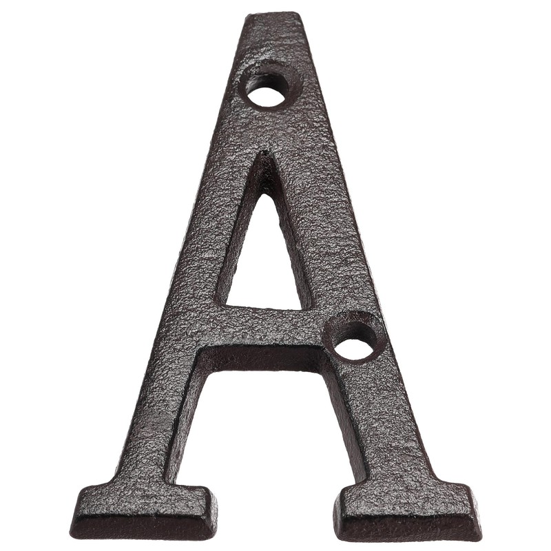 sourcing map House Letter, 3 Inch Cast Iron Letter a