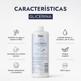 Glicerina Vegetal 500 g 100% Pura | Humectante para Piel Sensible | Ideal Jabones y Cremas