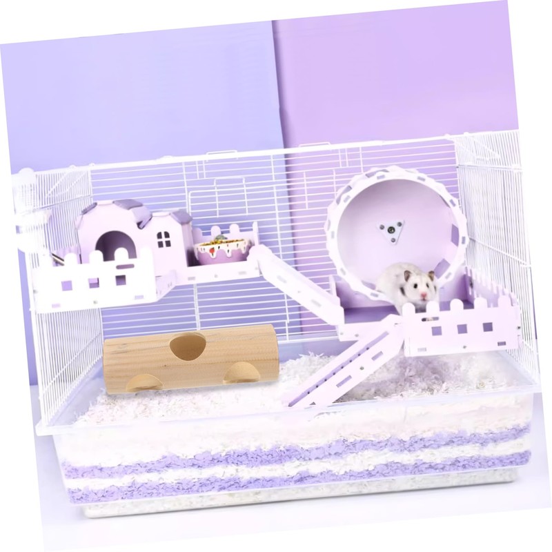 Sosoport Hamster Bamboo Hideout Tunnel Plaything Medium Natural Chew Toy