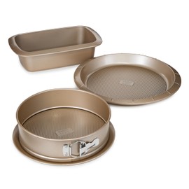 BergHOFF Balance 3Pc Nonstick Bake Pan Set, Apple/Chicken/Pumpkin Pie, Lightweight Carbon Steel, Ferno-Green, Non-toxic Coating Bakeware, Oven Safe Up To 450°F
