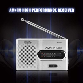 Portable AM FM Radio - Mini Radio with Telescopic Antenna & Headphone Jack, Stereo Speakers Receiver Music Player