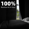 NIGHTON Portable Blackout Curtains 100"×57"Strong Hook and Loop Tape Strips