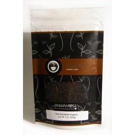 Mahamosa Classic Black Tea Blend and Tea Filter Set: 8 oz Irish Breakfast Organic Black Tea, 100 Loose Leaf Tea Filters (Bundle- 2 items)(Tea Ingredients: Blended organic black teas)