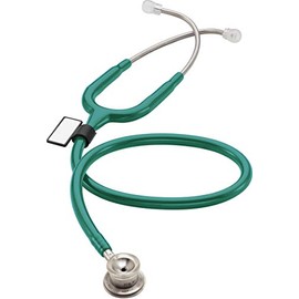 MDF MD One Stainless Steel Premium Dual Head Infant-Neonatal Stethoscope, Aqua Green Tube, Silver Chestpieces-Headset, MDF777I09