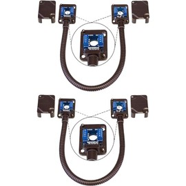 Seco-Larm SD-969-T15Q/B Pack of 2 Armored Door Cord/Pre-Wired Terminal Blocks and Removable Covers, Bronze; Designed to Carry Wiring to Conduct Power to Electric Locks or Access Systems
