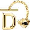 AMITER Men Tie Tack, Initial A-Z Gold Tie Pin with
