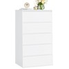 FOTOSOK White Dresser, 5 Drawer Dresser Tall White Dresser with
