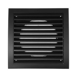 Vent Systems Ø125 mm / 5" Inch - Anthracite Air Vent Plastic Cover - Louvered Outdoor Opening Flap Vent Built - in Pest Guard Screen HVAC for Home Improvement