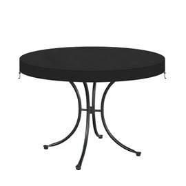 VANSHEIM Round Table Top Cover, Garden Furniture Cover, Table Cover, Table Cover, Garden, Round, Waterproof with Drawstrings, UV-Resistant Oxford Fabric, Round Tarpaulin, Diameter 92 x 10 cm