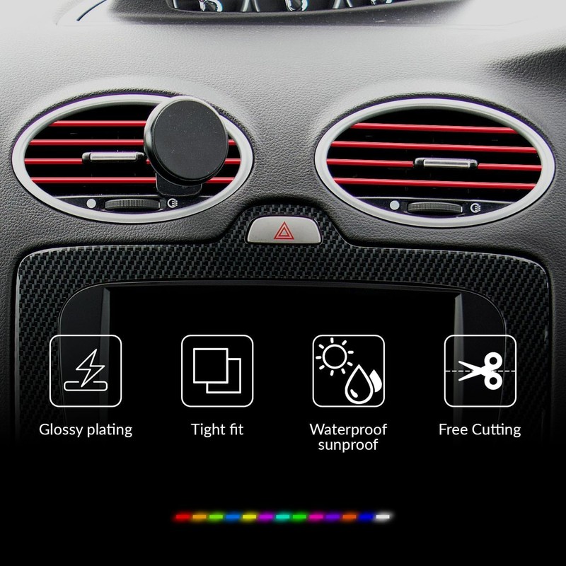 Tabanzhe Car Vent Outlet Trim-20PCS Car Air Outlet Strip Car