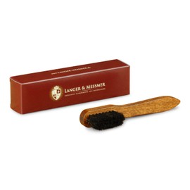 Langer & Messmer Welt Brush Made Of 100% Dark Horsehair - The Shoe Brush For The Care Of The Shoe Frame