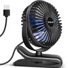 BESKAR USB Clip on Fan, Portable Small Fan with Cord