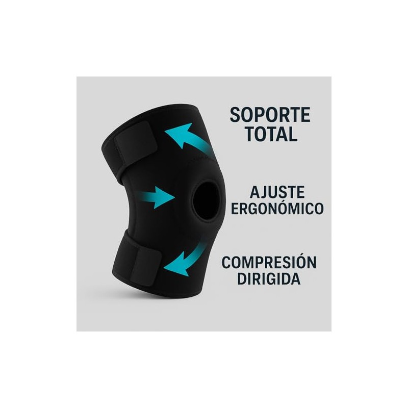 Rodillera de Compresión Ajustable para Meniscos y Ligamentos